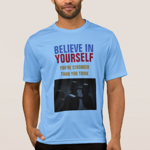Camiseta Creerse a Sí Mismo Construcción De Cuerpo Motivaci