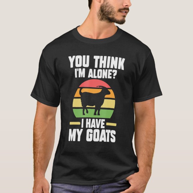 Camiseta Crees que estoy solo Tengo mis cabras Granja de ca (Anverso)