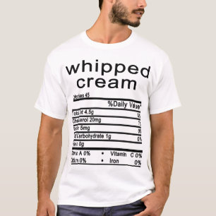 Camiseta crema batida Nutrición Hechos Acción de Gracias