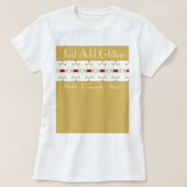Camiseta Crema Beige Y Oro