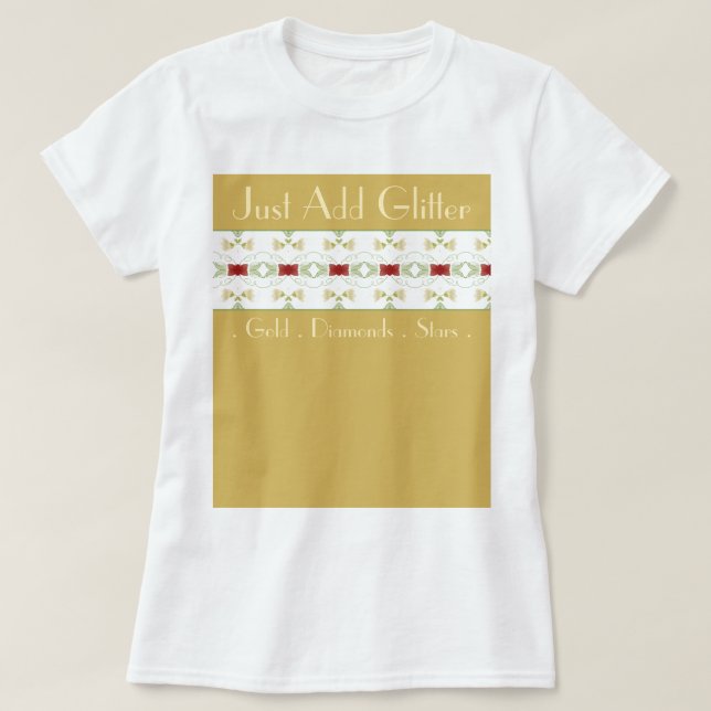 Camiseta Crema Beige Y Oro (Diseño del anverso)