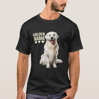 Camiseta Crema blanca inglesa Golden Retriever Dog Mom Gold