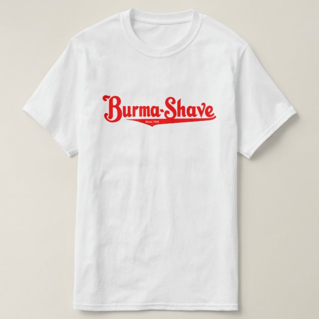 Camiseta Crema de afeitado de Burma-Shave (Diseño del anverso)