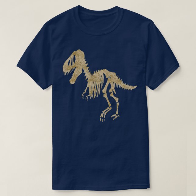 Camiseta Crema de dinosaurio fósil (Diseño del anverso)