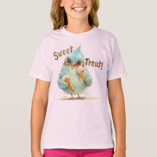 Camiseta Crema de helado de búho dulce