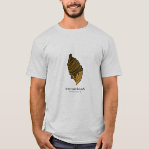 Camiseta Crema de helado de chocolate marrón helado de hela
