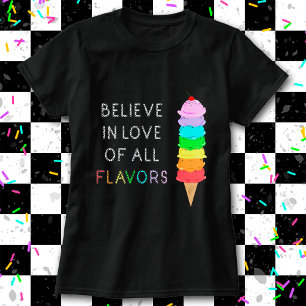Camiseta Crema de hielo arco iris LGBT Orgullo de diversida