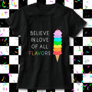 Camiseta Crema de hielo arco iris LGBT Orgullo de diversida