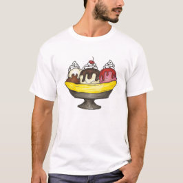 Camiseta Crema de hielo bananero Sundae Split Foodie Junte 