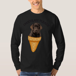 Camiseta Crema de hielo chocolate Labrador perro recuperado
