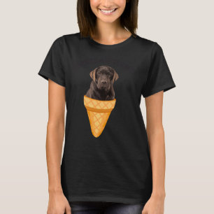 Camiseta Crema de hielo chocolate Labrador perro recuperado