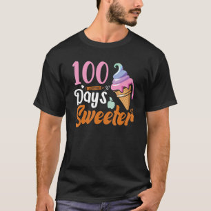 Camiseta Crema De Hielo Cone 100 Días De Profesores Escolar