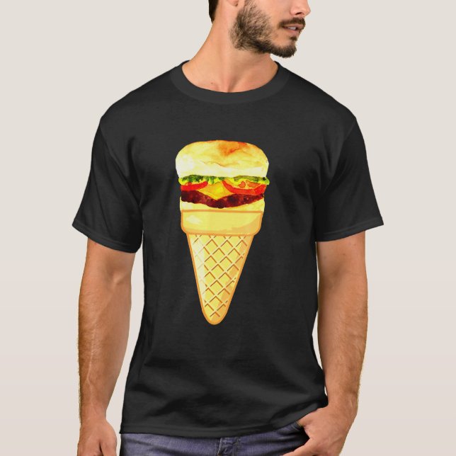 Camiseta Crema De Hielo De Burger Comida Rápida Y Colección (Anverso)