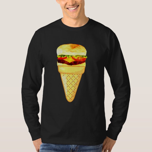 Camiseta Crema De Hielo De Burger Comida Rápida Y Colección (Anverso)