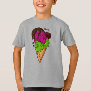 Camiseta Crema de hielo de cráneo de Berry Skull mortal