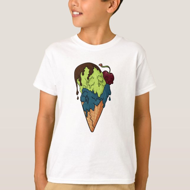 Camiseta Crema de hielo de cráneo mágico y dulce mortal (Anverso)