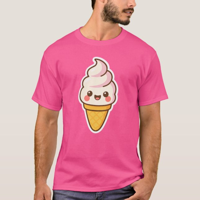 Camiseta Crema de hielo de Kawaii dulce (Anverso)