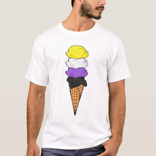 Camiseta Crema de hielo de orgullo no binaria