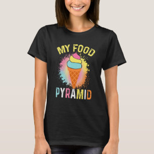 Camiseta Crema De Hielo De Pirámide Alimentaria Para Helado