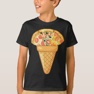 CAMISETA CREMA DE HIELO DE PIZZA - COMIDA RÁPIDA Y CARNE DE