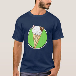 Camiseta Crema de hielo de un gato kawaii