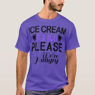 Camiseta Crema De Hielo Femenino Que Espera Embarazo De Mam