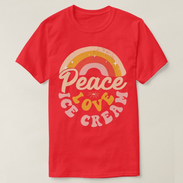 Camiseta Crema de hielo Lover Summer Candy Cone Kawaii Peac (Diseño del anverso)