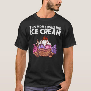 Camiseta Crema De Hielo Para Las Mujeres Madre Alimento De 