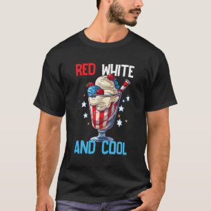 Camiseta Crema de hielo rojo blanco de Guay 4 de julio Día