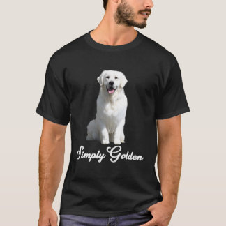 Camiseta Crema de oro blanco crema de oro simple dorado