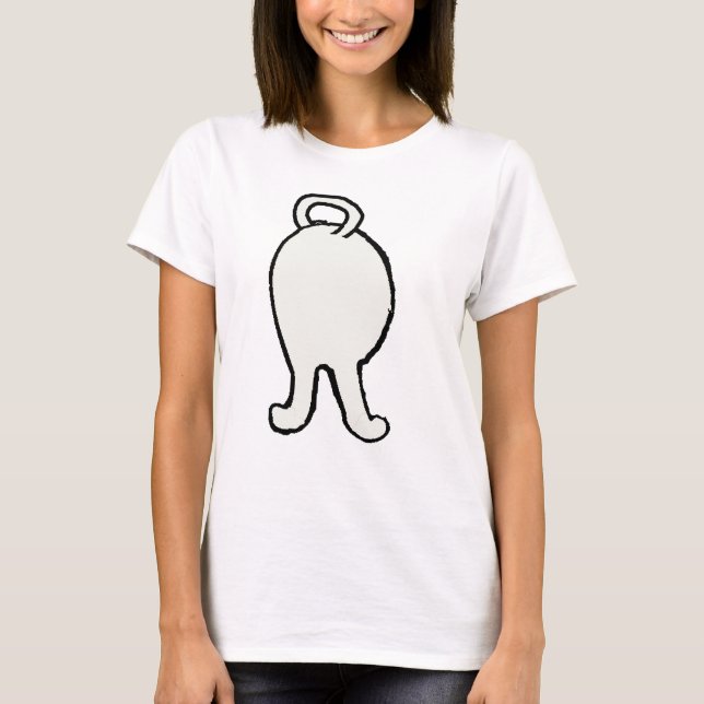Camiseta crema de perrito shiba (Anverso)