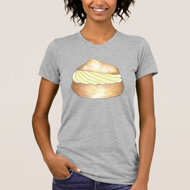 Camiseta Crema de vainilla Puff Puffs Creampuff Foodie Tee (Anverso)