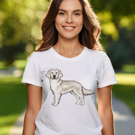 Camiseta Crema inglesa Golden Retriever Cute Cartog Dog