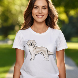 Camiseta Crema inglesa Golden Retriever Cute Cartog Dog