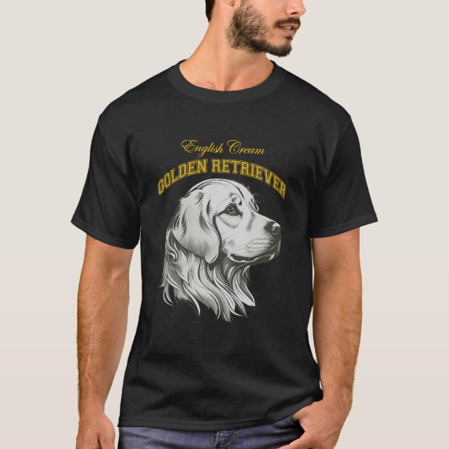 Camiseta Crema inglesa Golden Retriever Ecgr Retro Preppy C (Anverso)