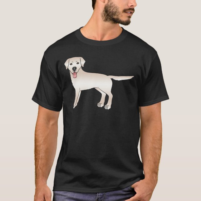 Camiseta Crema inglesa Labrador recuperador perro de carica (Anverso)