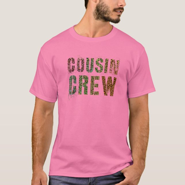 Camiseta Crema rosa de COUSIN Leopardo de impresión Grammy  (Anverso)