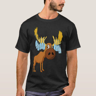 Camiseta Cremallera de vidrio de vino de alce para mamás am