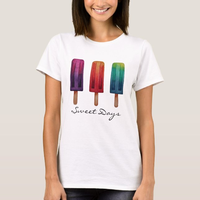Camiseta Cremas de hielo acuáticas cúrcules popsicas (Anverso)