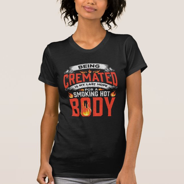 Camiseta Cremator de presupuesto de fitness morticiano crem (Anverso)