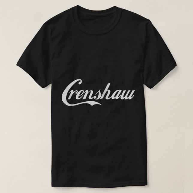 Camiseta CRENSHAW CALIFORNIA L.A TEXTO BLANCO SIN PUNTO Zip (Diseño del anverso)