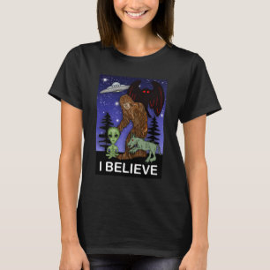 Camiseta Creo ALIMENTACIÓN ALIMENEA Mothman UFO Chupacabr