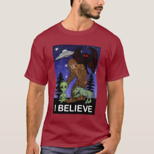 Camiseta Creo   ALIMENTACIÓN ALIMENEA Mothman UFO Chupacabr