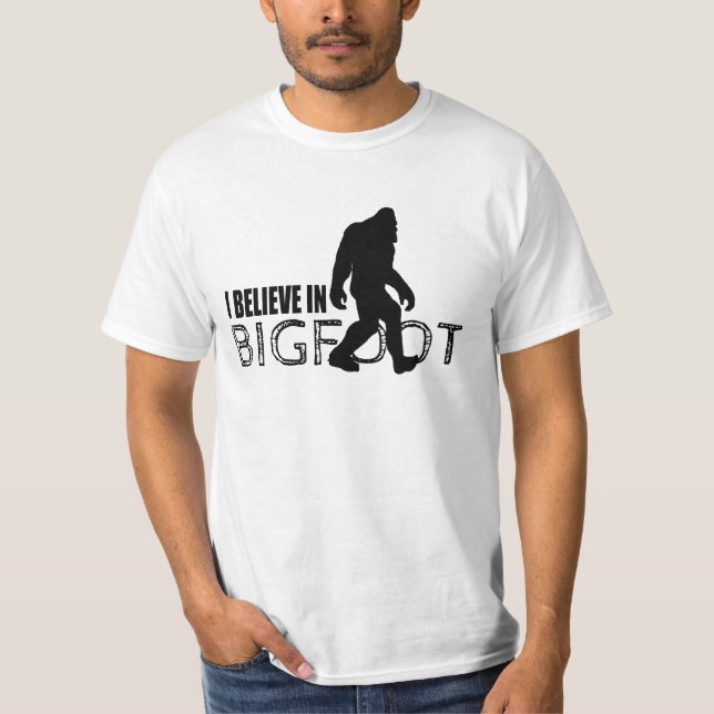 Camiseta Creo en Bigfoot Sasquatch divertido (Anverso)