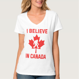 Camiseta Creo en Canadá - Bigfoot Divertido
