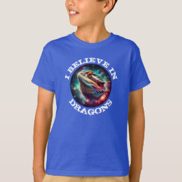 Camiseta "Creo en dragones" con dragón barbudo