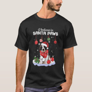 Camiseta Creo En El Regalo De San Bernardo De Santa Paws