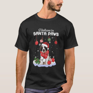 Camiseta Creo En El Regalo De San Bernardo De Santa Paws