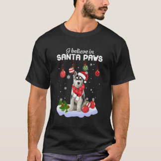Camiseta Creo en el regalo de Santa Paws de Alaska Malamute