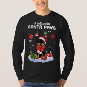 Camiseta Creo En El Rottweiler De Santa Paws